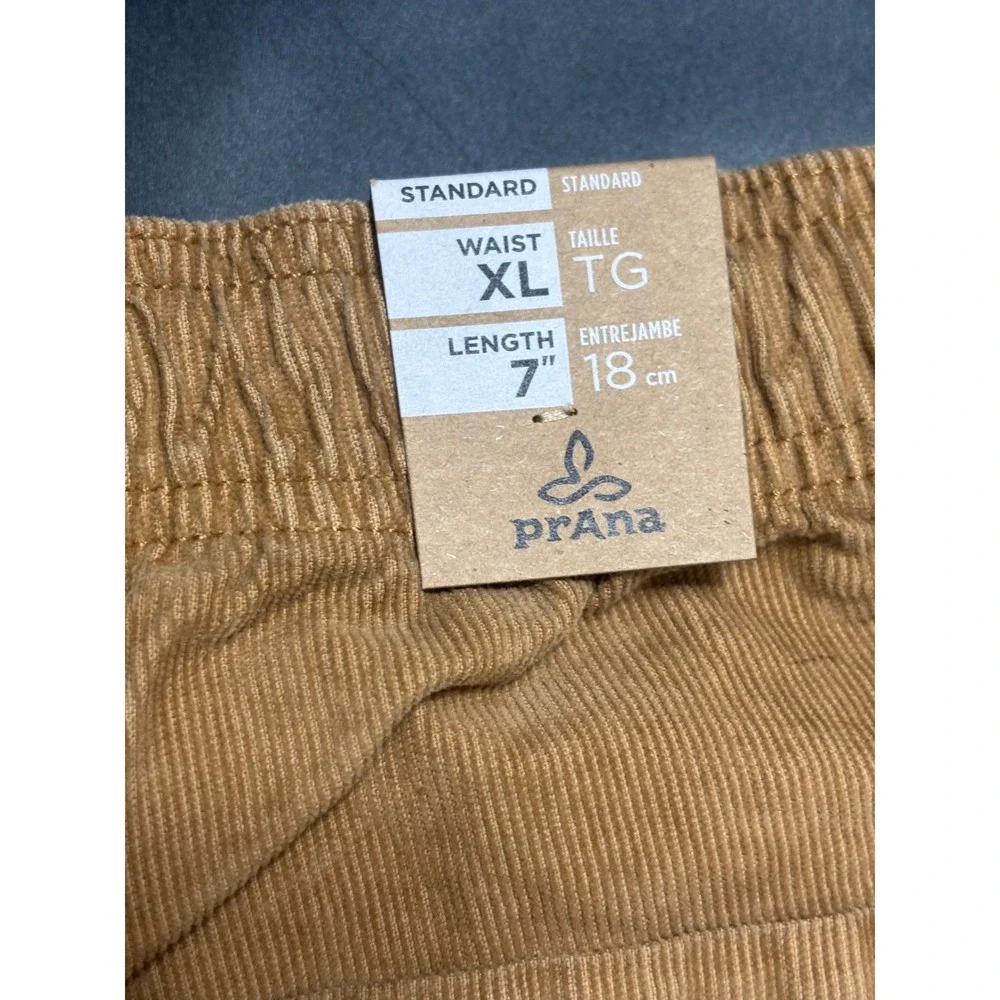 prAna NWT Canyon Camp Shorts‎ Organic Stretch Woven Corduroy Earthbound XL $75
